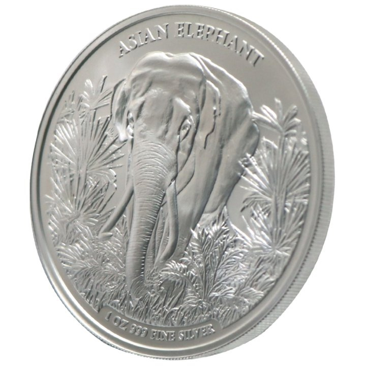 Cambodia: Asian Elephant 1 oz Silver 2023