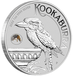 Kookaburra with Numbat kolorowany 1 uncja Srebra 2022 Privy Mark (Perth Money Expo Anda Special)