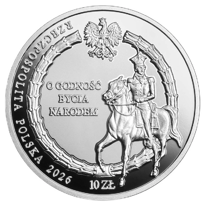 220° anniversario dell’insurrezione contro il Regno di Prussia 10 zł argento 2026 Proof