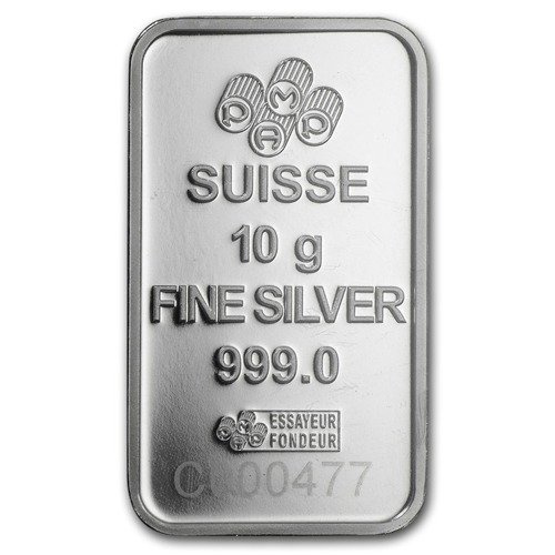 10 gramů slitka stříbra Pamp Suisse Křesťanství