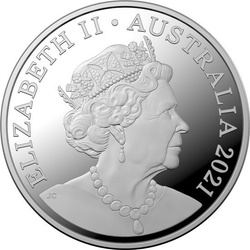 Outback Majesty: Australijski Kangur 1 uncja Srebra 2021 Proof