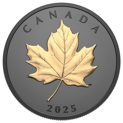 Canadian Maple Leaf “Gilded Elegant Maple” gilded 1 oz Silver 2025 Proof