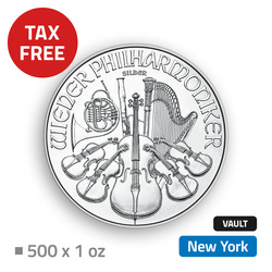 Filarmónica de Viena 500 oz Plata - en la tienda libre de impuestos de Nueva York (Loomis)