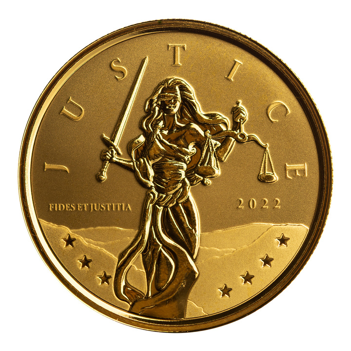 Gibilterra: Lady Justice 1 oncia d'oro 2022