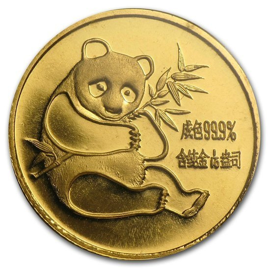China Panda 1/10 oz Gold 1982