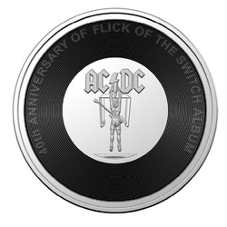 Sada 6 barevných mincí AC/DC 45. výročí 2022/2023