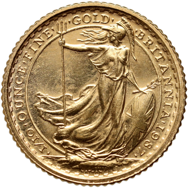 Britannia 1/10 unciás arany 1987