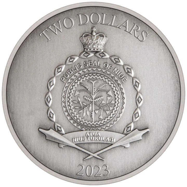 Niue: Harry Potter - Hogwarts Cámara de los Secretos 1 oz Plata 2023 Acabado Antiguo