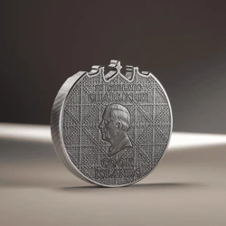 Îles Cook : Petra Al‑Khazneh, pièce en argent colorisée de 5 onces, 2025, finition antique, en haut relief.