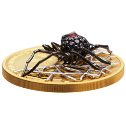 Monedă de aur The Jewelled Redback Spider 2 uncii de aur 2026 Diamond Proof