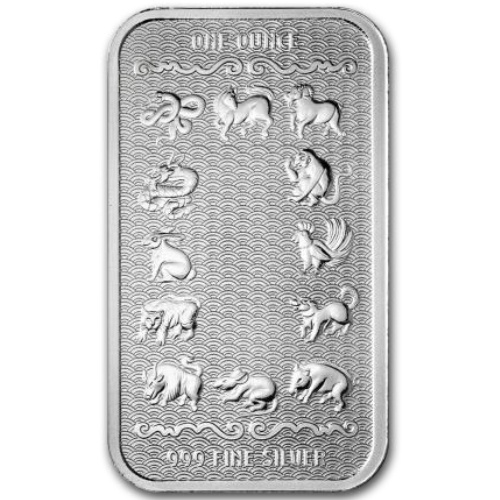 Сребърно кюлче Lunar Year of the Goat 1 унция сребро 2027 Prooflike