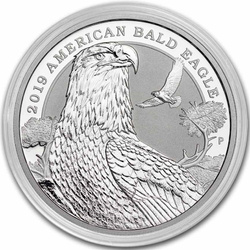 Tuvalu: American Bald Eagle 2 oz Silver 2019 Reverse Proof Piedfort Pig Privy Mark