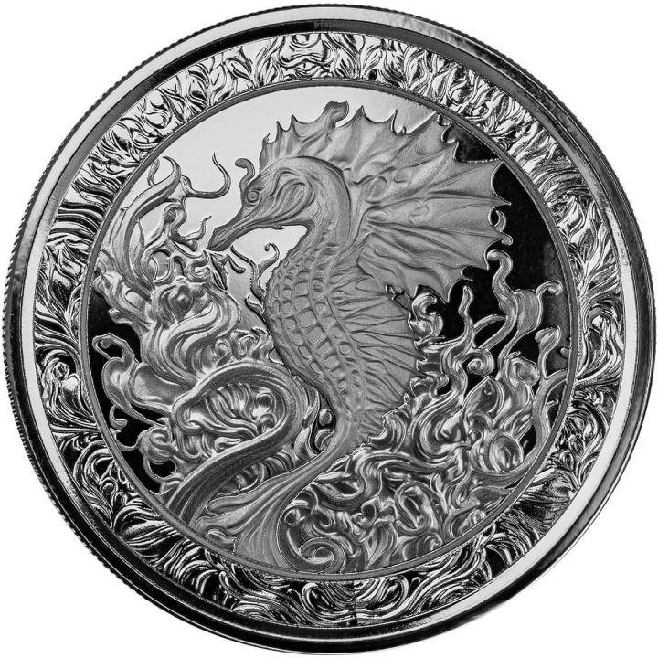 Samoa: Seahorse 1 oz Silver 2023 Prooflike Coin