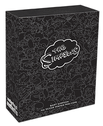 Tuvalu: Bart Simpson kolorowany 1 uncja Srebra 2022 Minted Minis Coin