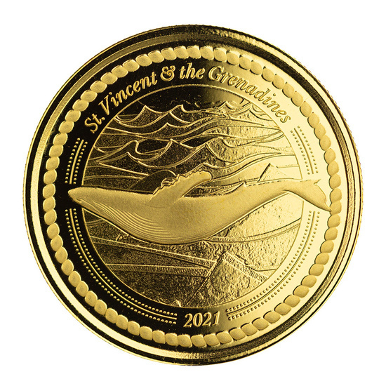 St. Vincent & The Grenadines - Humpback Whale 1 oz Gold 2021