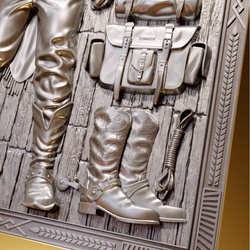 Ezüst érme Samoa: Warriors Through Time - The Cowboy aranyozott 2 uncia ezüst 2025 Antiqued