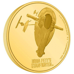 Niue: STAR WARS - Boba Fett's Starfighter 1 oncia d'oro 2022 Proof