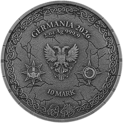 Silbermünze Ragnarök: Thor und Jörmungandr Black Light 2 Unzen Silber 2026 Ultra High Relief