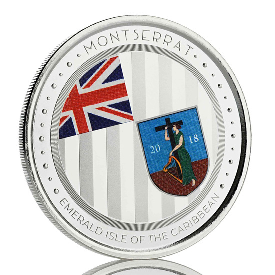 Montserrat: Emerald Isle of the Caribbean coloured 1 oz Silber 2018 Proof