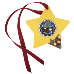 Samoa: Stained Glass Christmas Colorized 1 oz Silver 2025 Proof