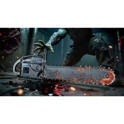 Ghana: Bloody Chainsaw koloriert 2 Unzen Silber 2025 Antiqued Shaped Coin