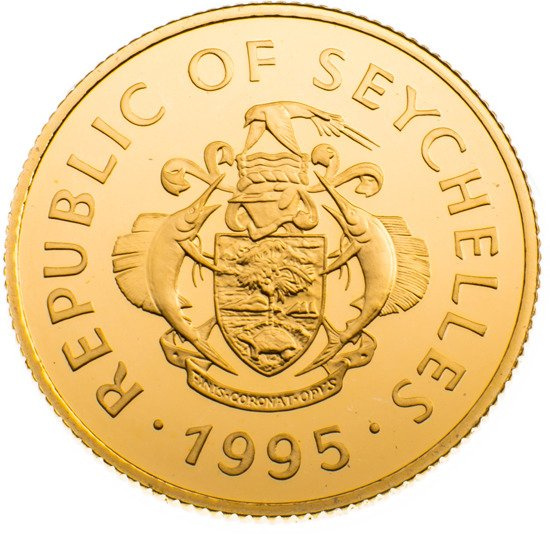 Seychelle-szigetek királynő anya 100 rúpia 1995 Proof