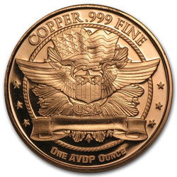 Liberty Head 1 oz Kupfer Round