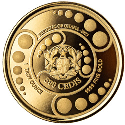 Ghana: Alien colorato 1 oncia d'oro 2023 Proof