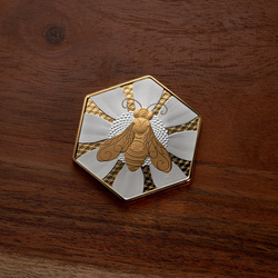 Canada : Nature's Delight, The Honey Bee plaqué or 20 argent 2025 Reverse Proof