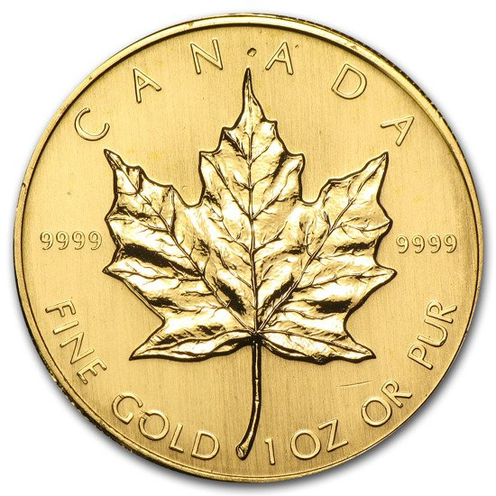 Feuille d'érable canadienne 1 once d'or 1983