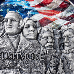 Ghana Rushmore Special Edition 2 oz argint 2024 High Relief Antique Finish