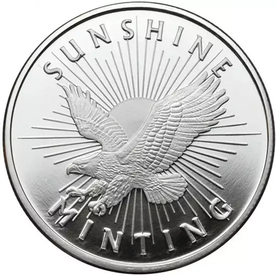 Sunshine 1 uncja Srebra Round