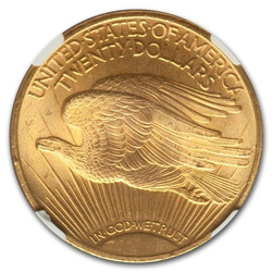 Saint-Gaudens Gold Double Eagle 20 Dollar 1924 NGC MS63