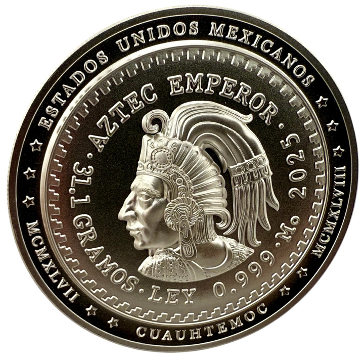 Niue: Aztec Emperor Cuauhtémoc Tribute 1 oz Silver 2025