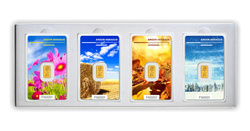 4 x 1 gram Goldbarren Following Nature Argor - Heraeus