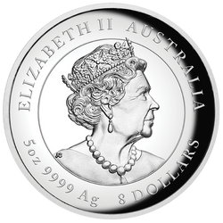 Lunar III: Rok tygra 5 uncí stříbra 2022 Proof High Relief