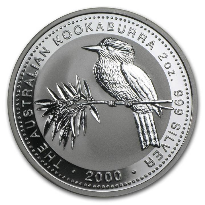 Kookaburra 2 uncje Srebra 2000