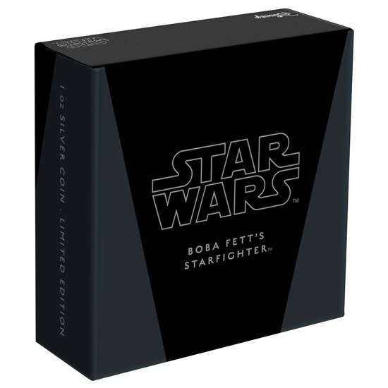 Niue: STAR WARS - Boba Fett's Starfighter colorato 1 oncia d'argento 2022 Proof
