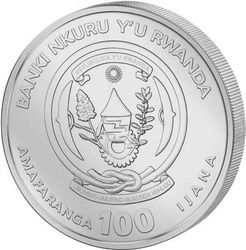 Rwanda: Lunar - Year of the Ox 1 oz Platinum 2021