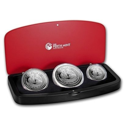 Lunar Serie II – Jahr des Hasen. Set 3 Silber PROOF