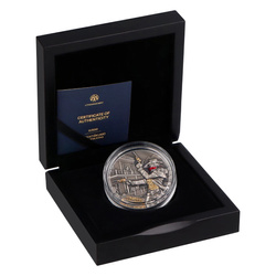 Libéria : Le chasseur de primes colorée, plaquée or 5 argent 2024 Pièce à haut relief vieilli