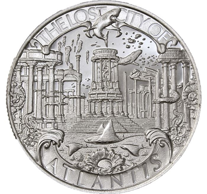 Mythical Cities: Atlantis 1 oncia d'argento Round