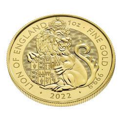 The Royal Tudor Beasts: Lion of England 1 uncja Złota 2022