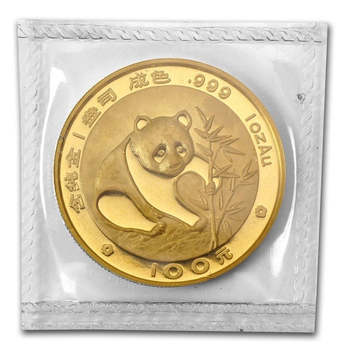 Chińska Panda 1 uncja Złota 1988