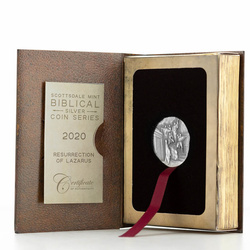 Niue: Bíblica - Resurrección de Lázaro 2 oz Plata 2020 Proof Antiqued Coin
