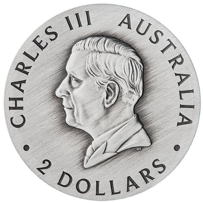The Perth Mint: Butterfly színezett ezüst érme 2 uncia ezüst 2026 Antiqued