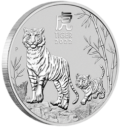 Lunar III: Anno del Tigre 5 once d'argento 2022