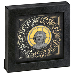 Niue: Pantocrator $5 Silber 2022 Gilded Antique Finish
