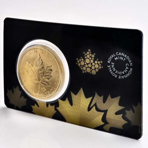 Feuille d'érable canadienne 1 once d'or 2015 dans un certipack