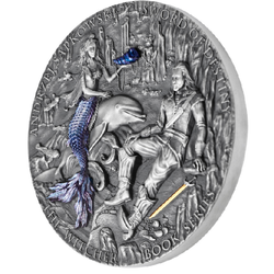 Niue The Witcher Book Series Sword of Destiny Colorized Gilded 6.43 oz Silver 2025 High Relief Antiqued